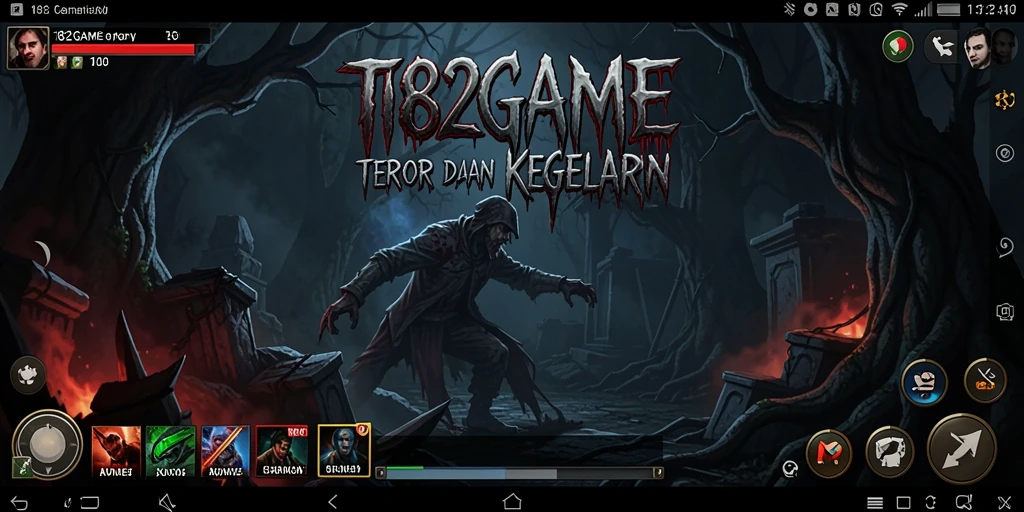 Gameplay 182GAME menampilkan atmosfera menakutkan dengan berbagai makhluk horor.