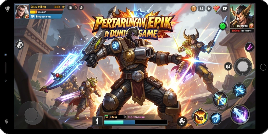 Tampilan gameplay pertarungan yang seru dan dinamis dari 8180.