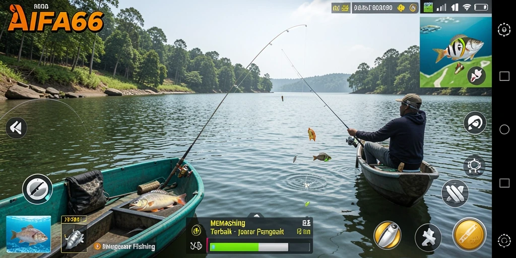 Tampilan gameplay AIFA66 yang memukau dalam pengalaman memancing.