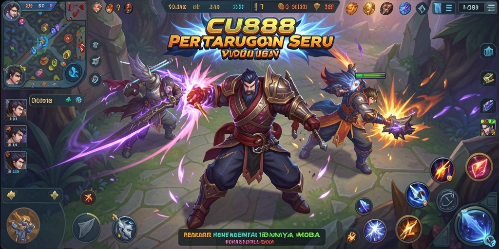 Tampilan gameplay seru dalam CU888 dengan karakter yang dinamis