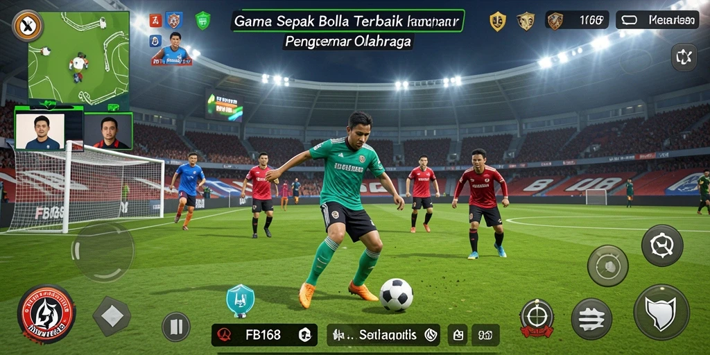 Tampilan gameplay FB168 yang menegangkan dengan aksi sepak bola yang realistis.