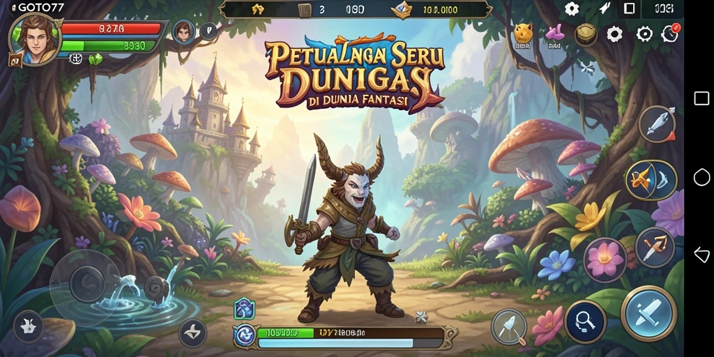 Tampilan gameplay menakjubkan dari GOTO77 yang penuh petualangan.