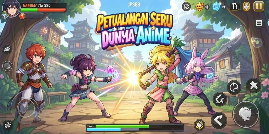 Screenshot gameplay JPS88 menampilkan aksi seru karakter Anime.