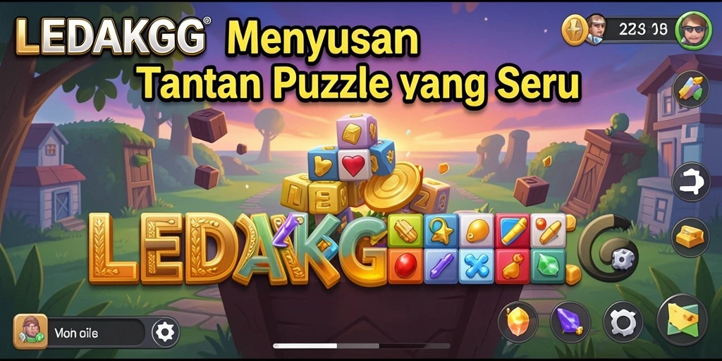 Tampilan gameplay LEDAKGG yang penuh tantangan dan logika.
