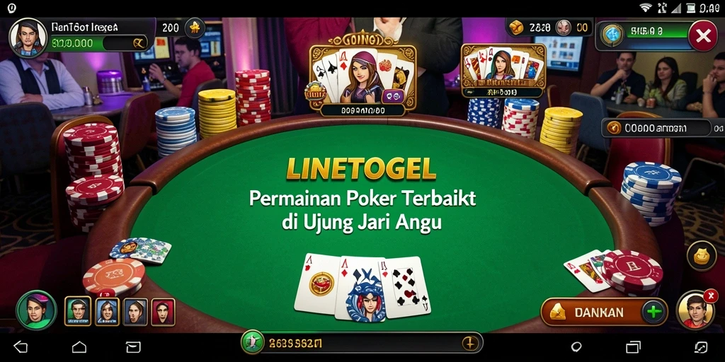 Tangkapan layar gameplay Poker yang seru dan interaktif.
