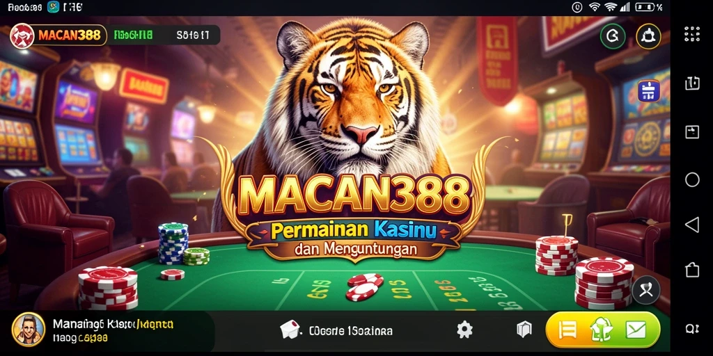 Tampilan menarik dari permainan Kasino yang mendebarkan di MACAN388.