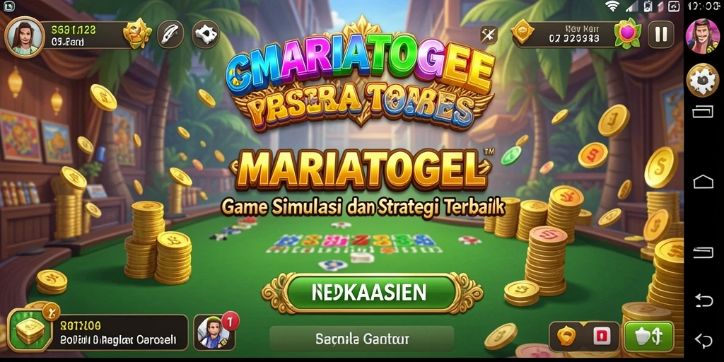 Tangkapan layar MARIATOGEL menampilkan aksi strategi mendebarkan.