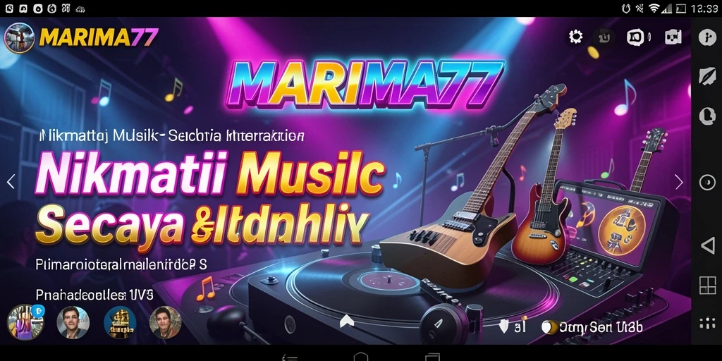 Tampilan menarik dari permainan MARIMA77 yang penuh musik dan interaksi.