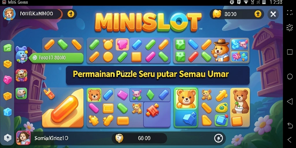 Tangkapan layar gameplay MINISLOT menunjukkan tantangan dan keseruan permainan Puzzle.