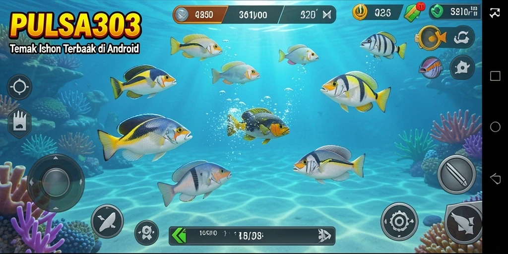 Tampilan gameplay PULSA303 dengan aksi menembak ikan yang seru.