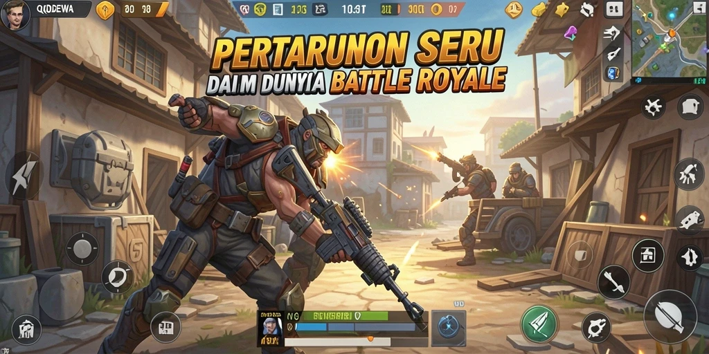 Tampilan mendebarkan dari pertarungan intens dalam QQDEWA.