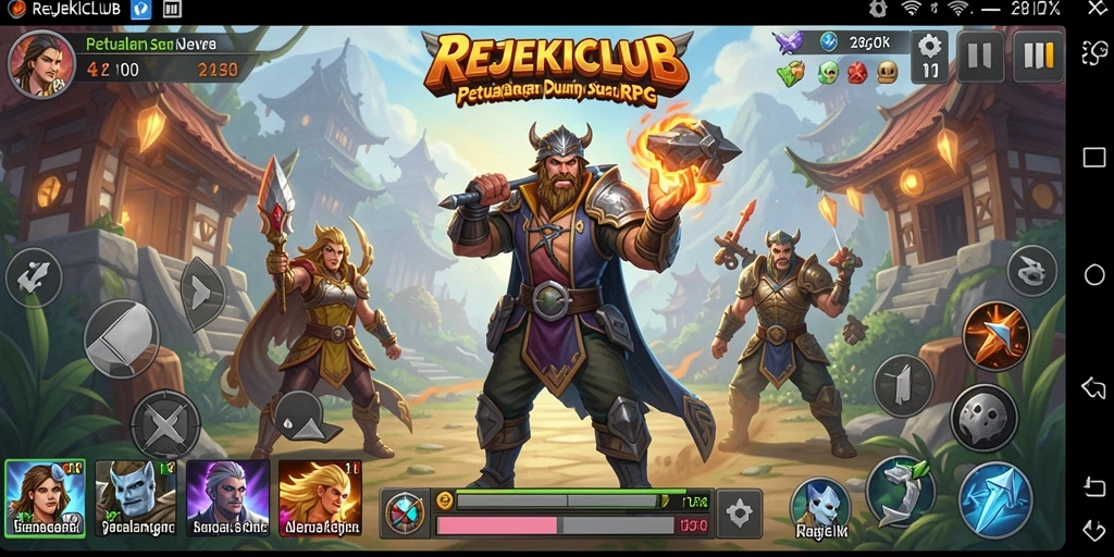 Tampilan menarik dari gameplay REJEKICLUB yang penuh aksi RPG.