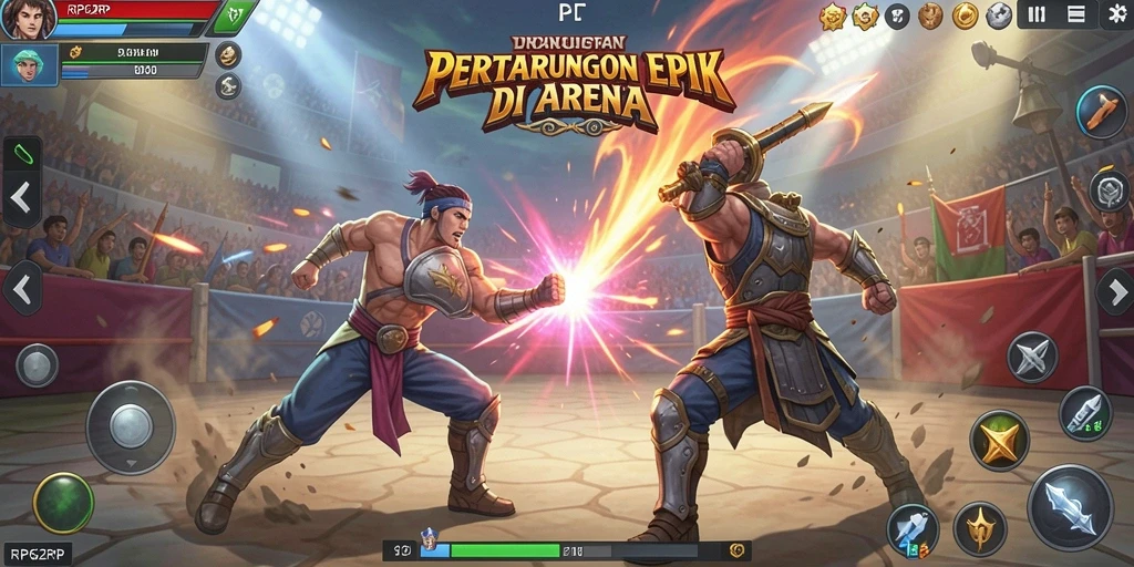 Screenshot menunjukkan aksi pertarungan seru dalam RP62RP.