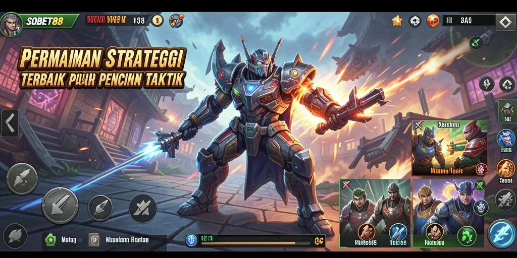 Tangkapan layar utama menampilkan strategi permainan yang mendebarkan.