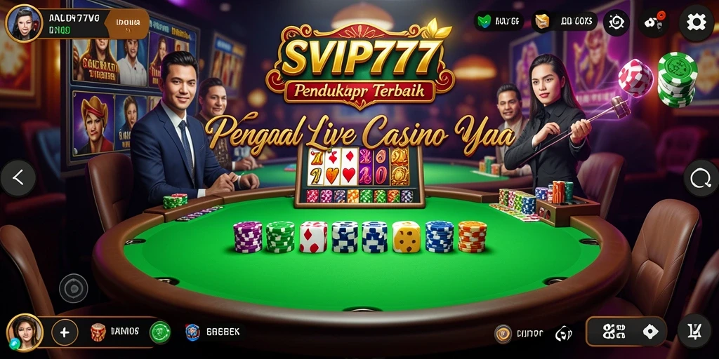 Tampilan gameplay Live Casino yang mendebarkan di SVIP777.