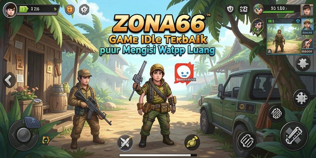 Tampilan gameplay ZONA66 yang menarik dengan mekanik Idle yang seru.